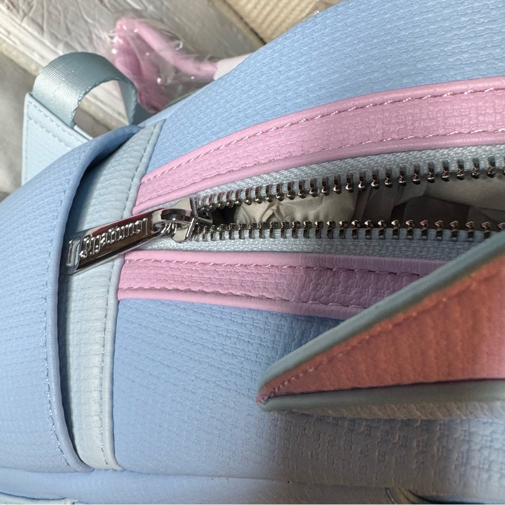New Loungefly Disney Stitch Mini Backpack - Light Blue and Pink - Picture 6 of 11